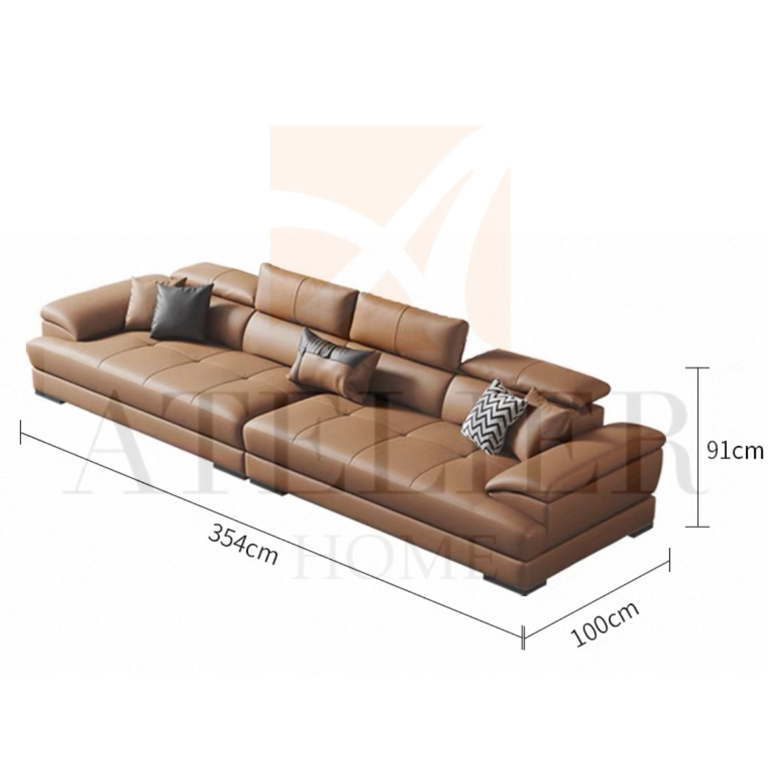 Ricardo Sectional Genuine Leather Sofa
