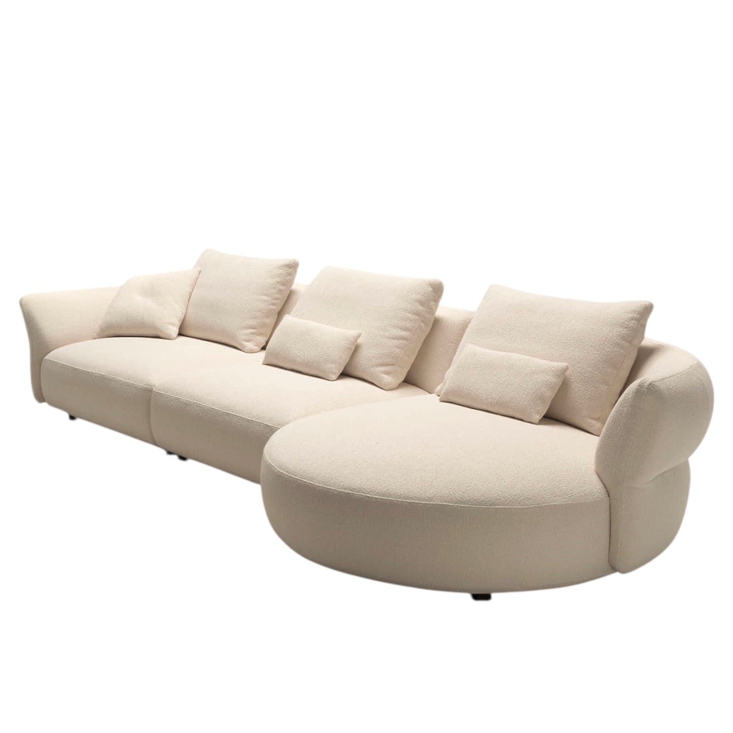 Rodrigue Performance Boucle Sectional Curve Chaise Sofa