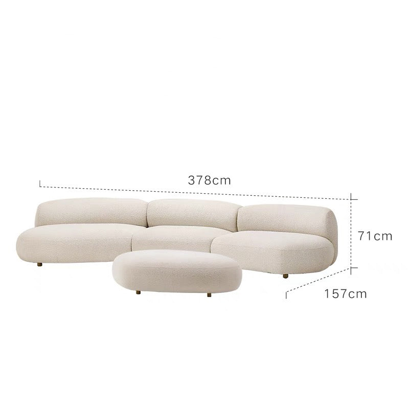 Casper Performance Boucle Sectional Curve Sofa
