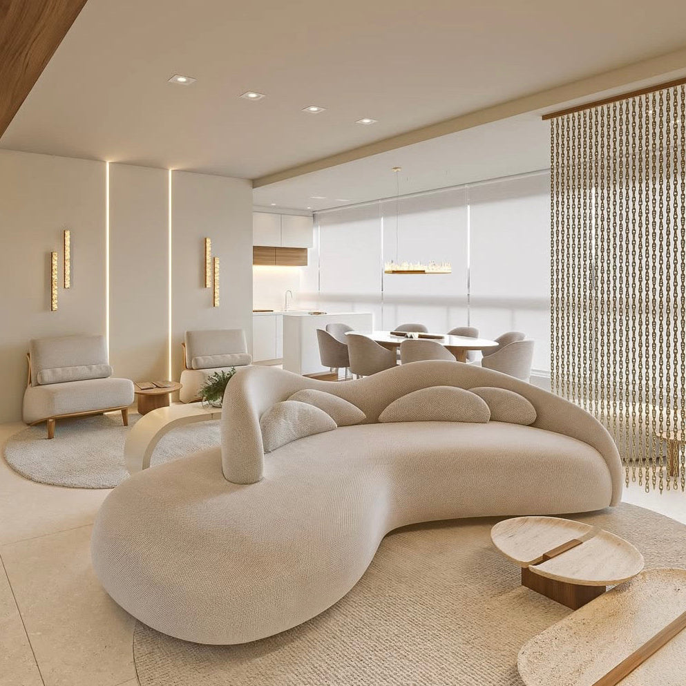 Levato Performance Boucle Curve Sofa