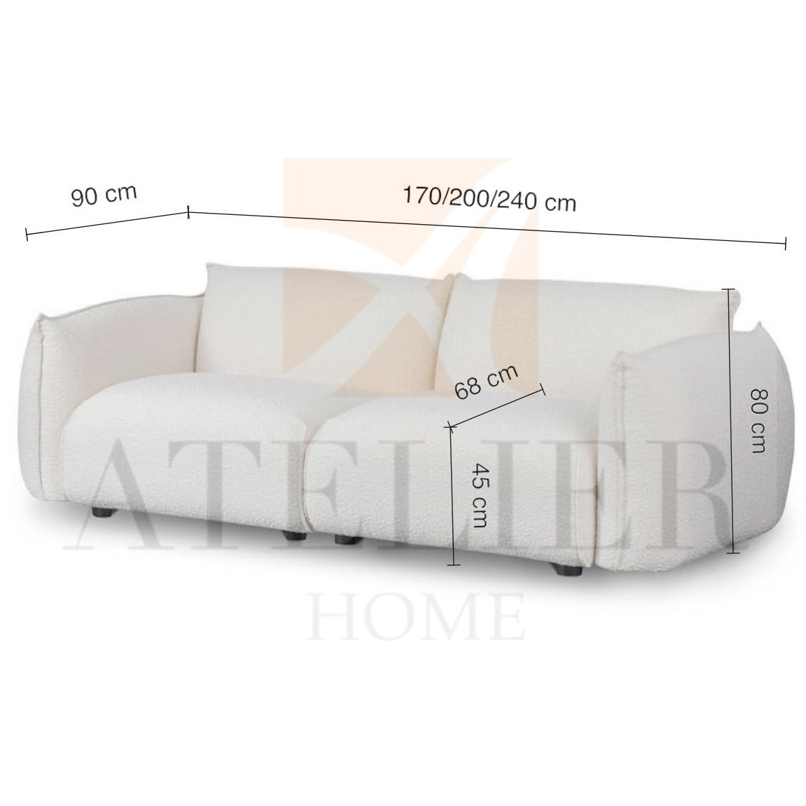 Moet Performance Boucle Sectional Sofa
