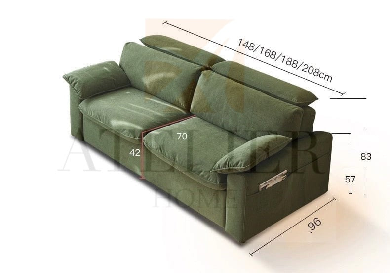Randell Foldable Sofa Bed with Mattress