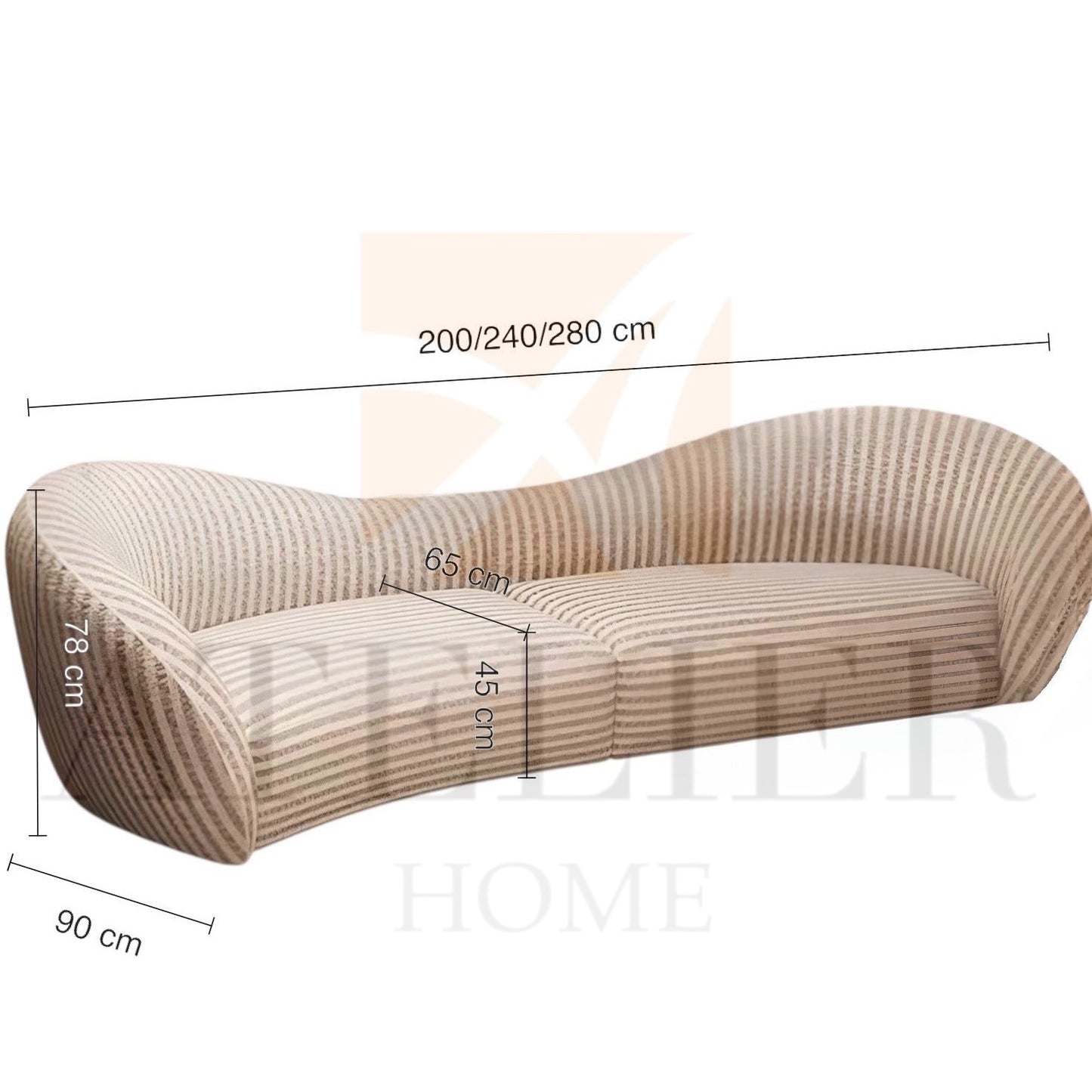 Zasper Scratch Resistant Curve Sofa