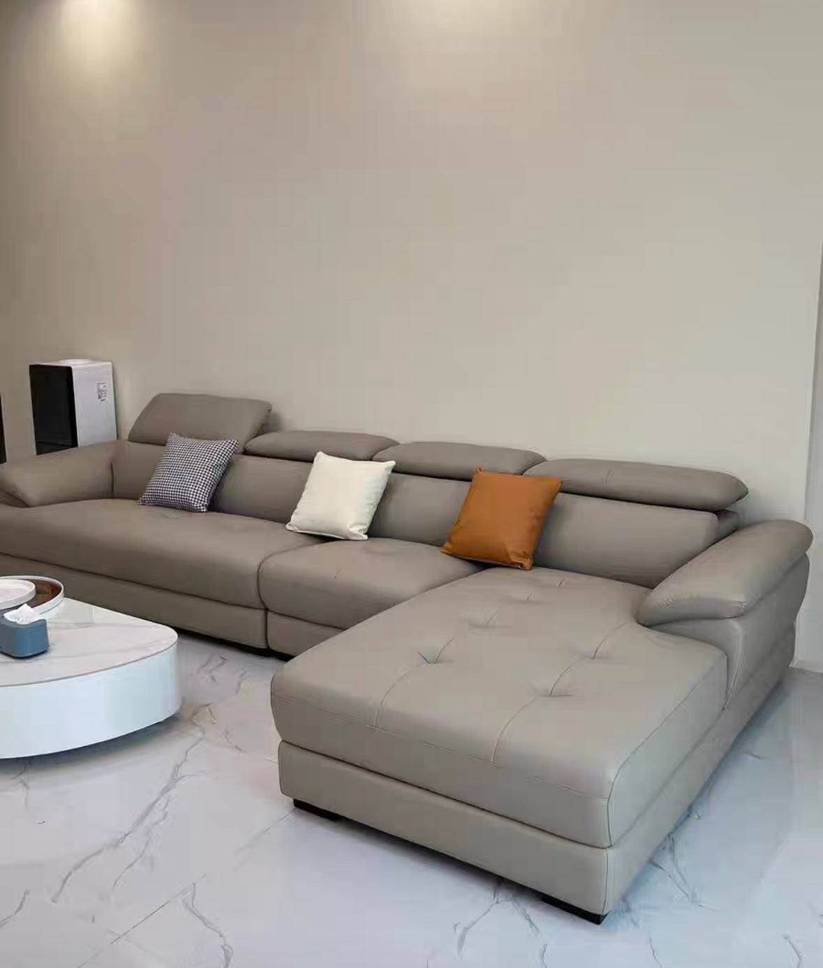 Ricardo Sectional Genuine Leather Sofa
