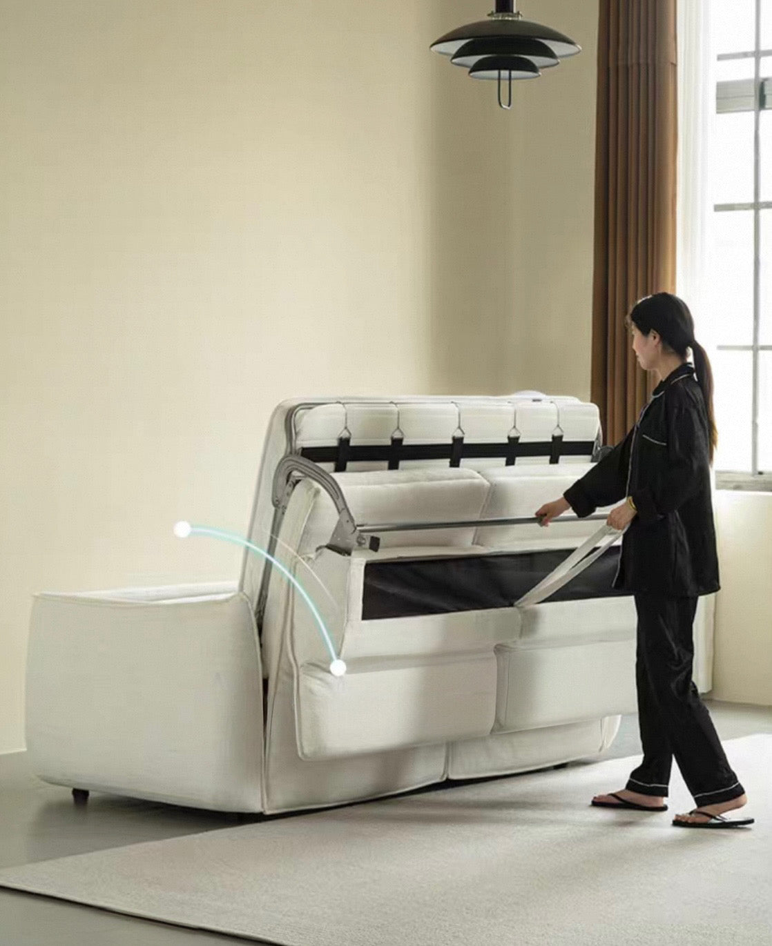 Liseria Foldable Sofa Bed with Mattress