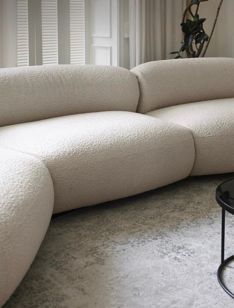 Casper Performance Boucle Sectional Curve Sofa