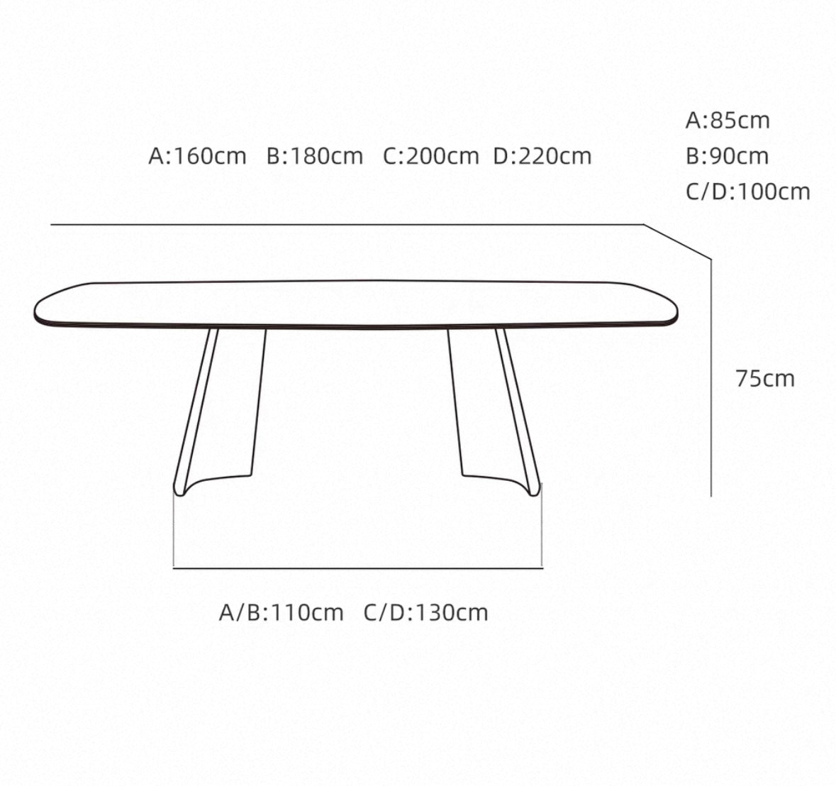 Alfredo Modern Sintered Stone Dining Table