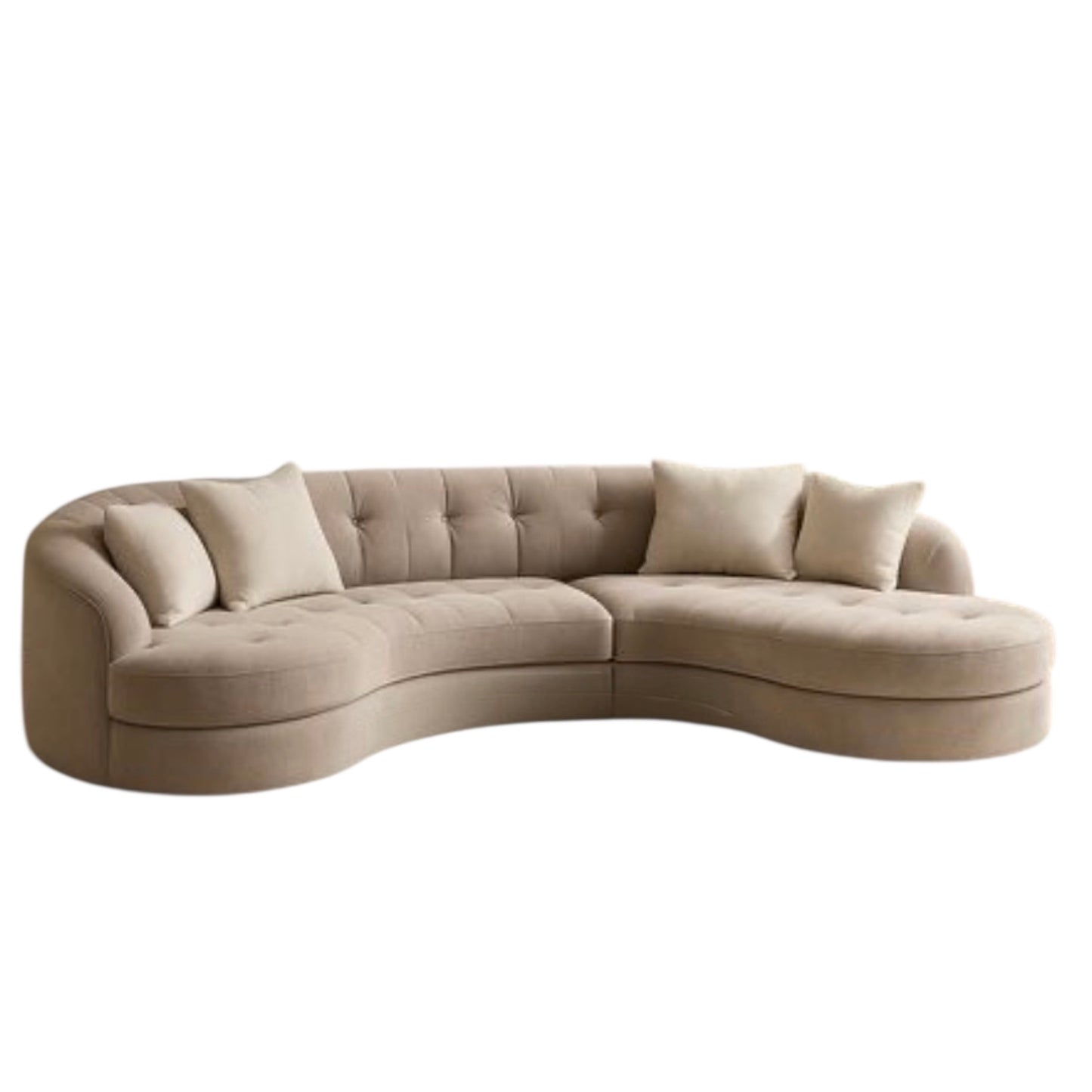 Dampton Scratch Resistant Sectional Curve Sofa