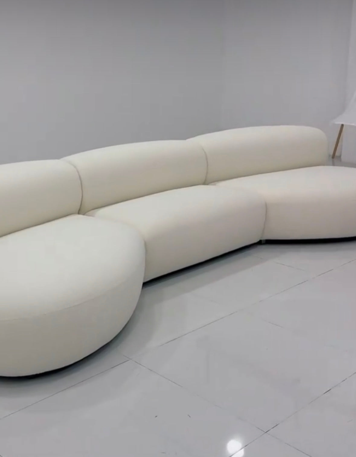 Casper Performance Boucle Sectional Curve Sofa