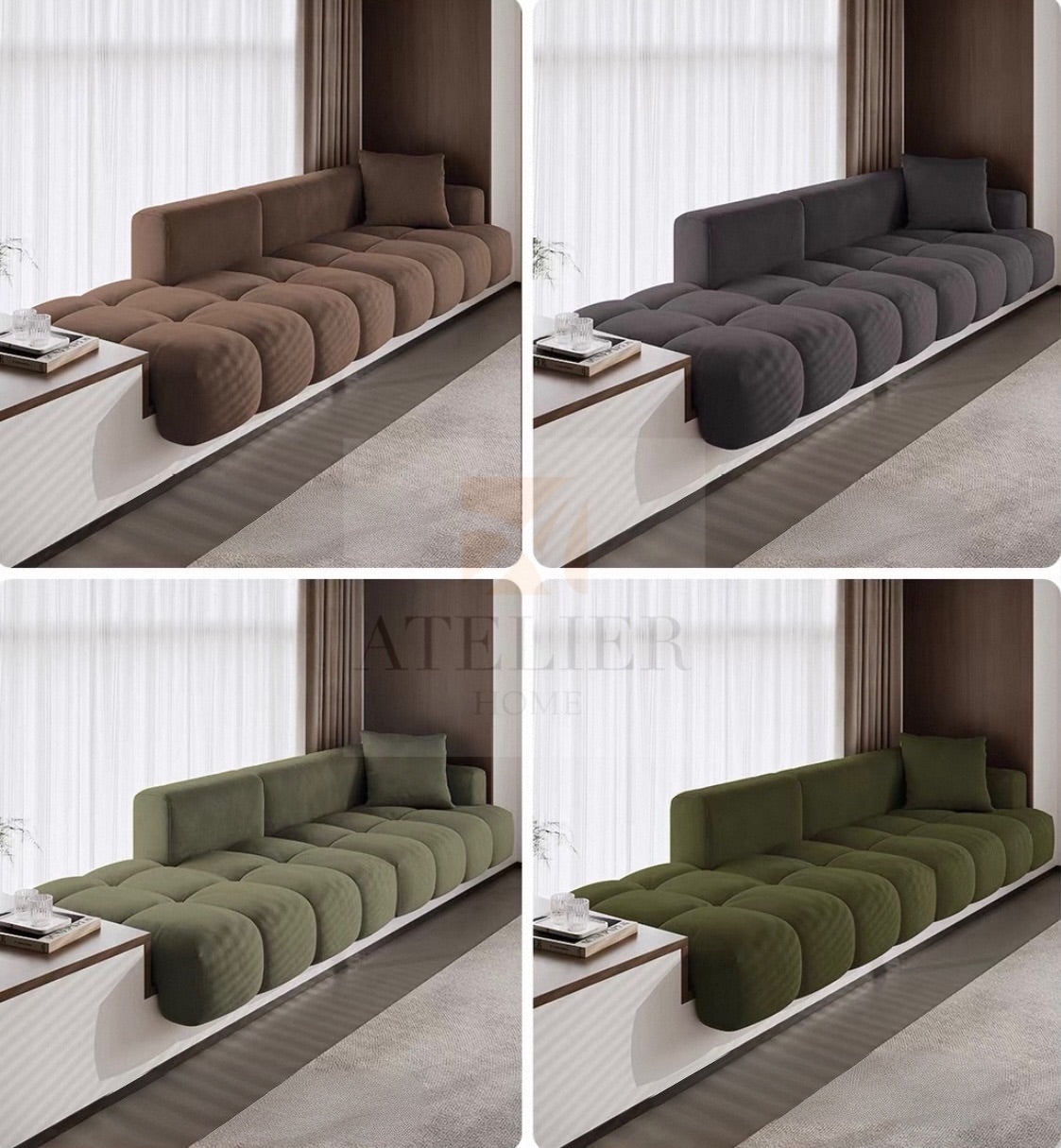 Allethia Customise Scratch Resistant Bay Window Sofa