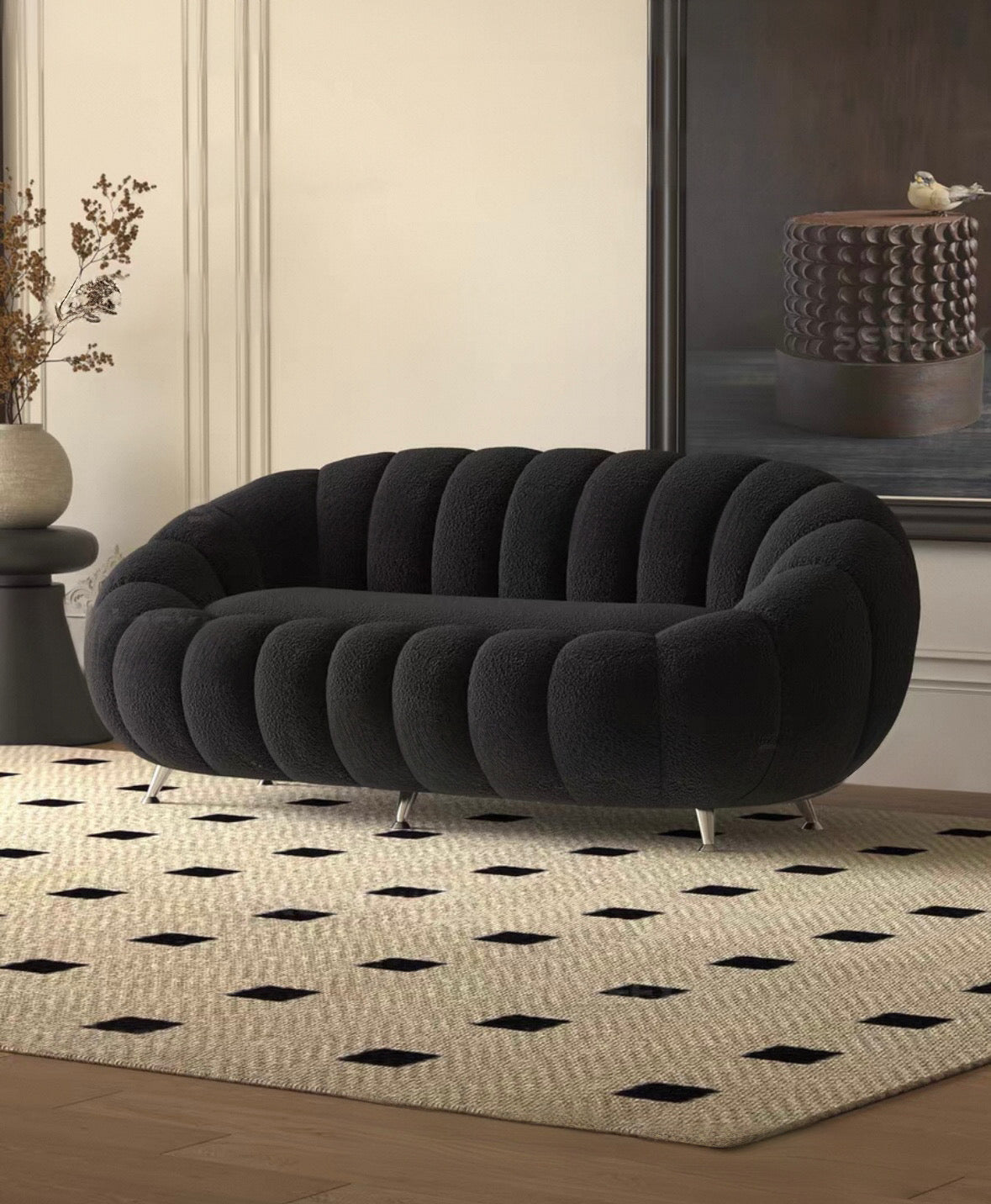 Jeron Performance Boucle Curve Sofa