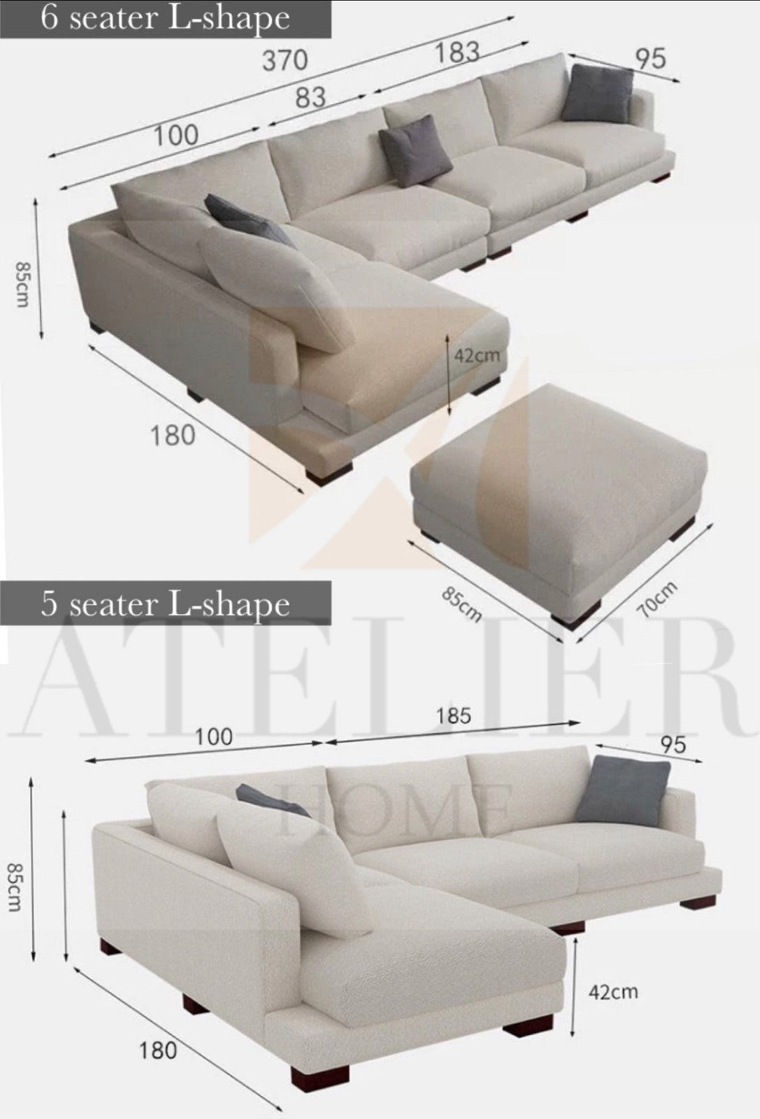 Borsani Sectional L-Shape Sofa