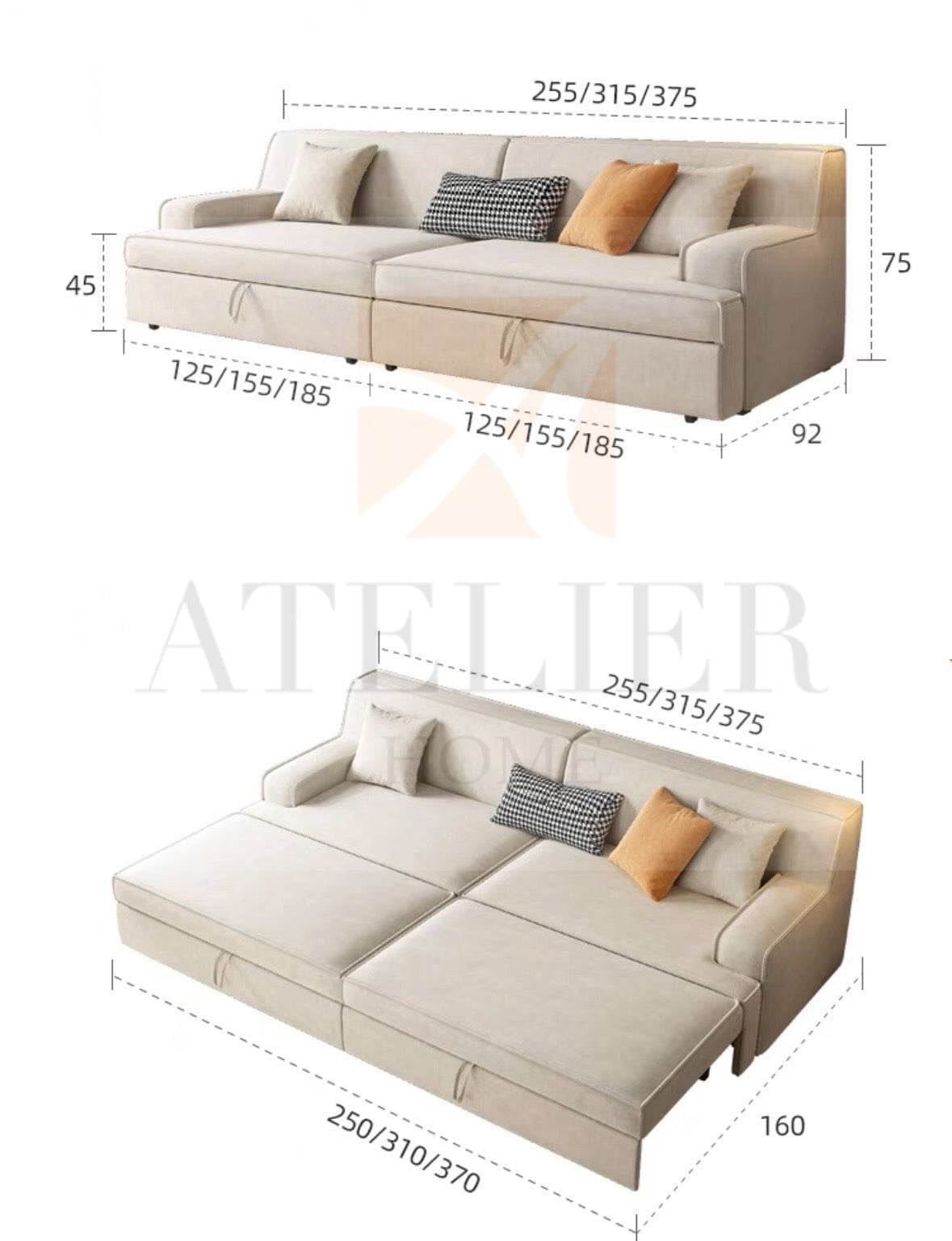 Rise Scratch Resistant Sofa Bed