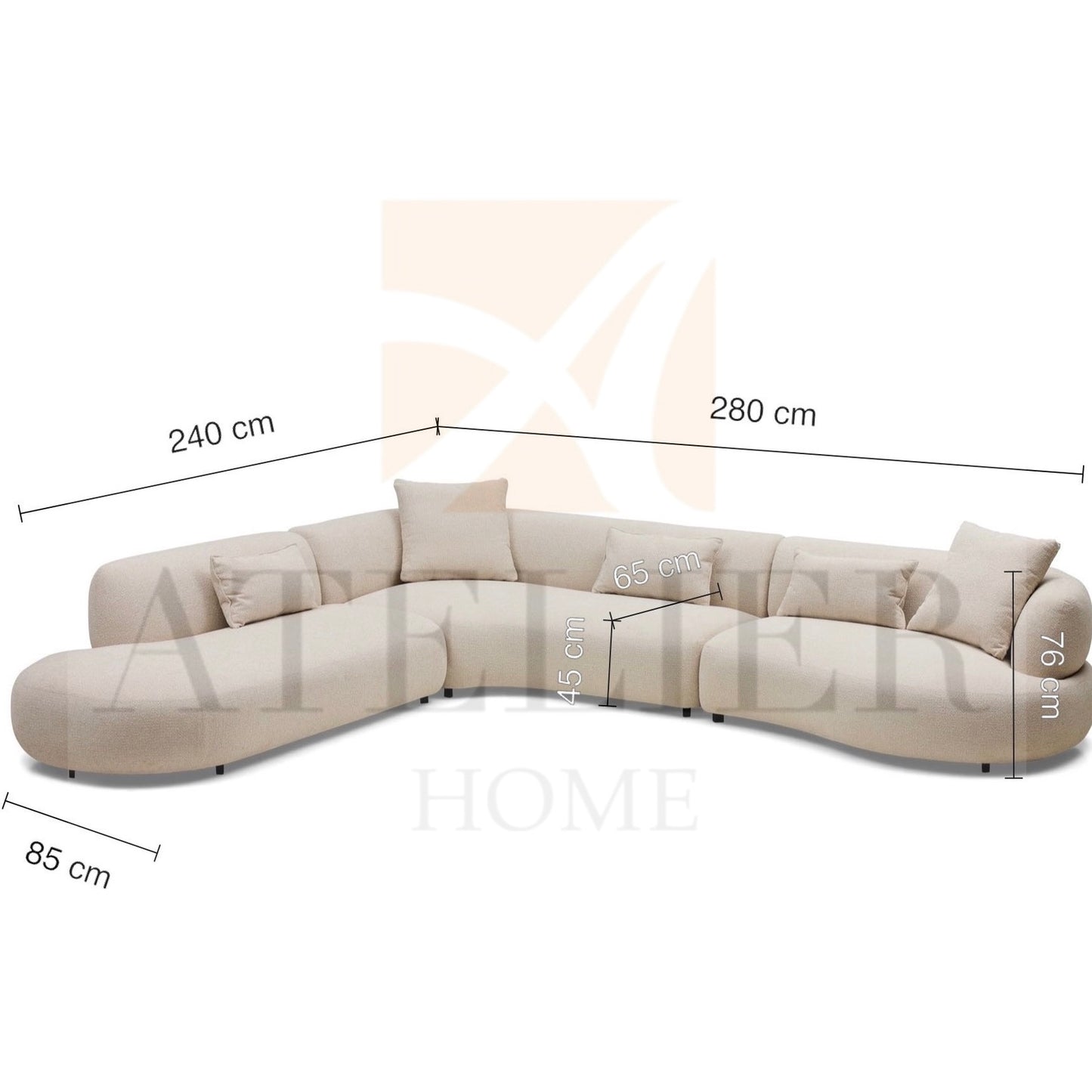 Aldrich Sectional Curve Sofa