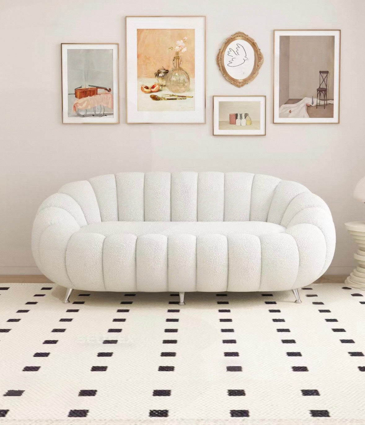 Jeron Performance Boucle Curve Sofa