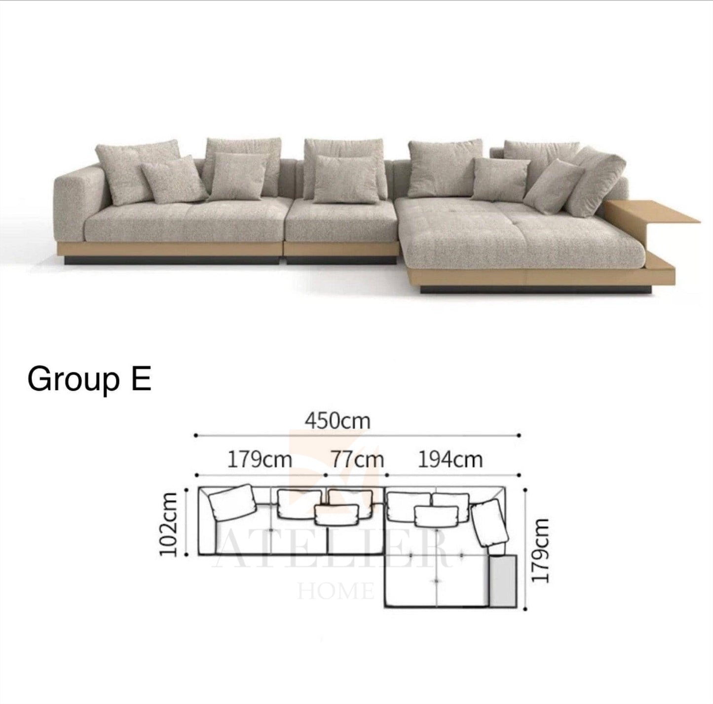 Borisa Sectional Designer Sofa