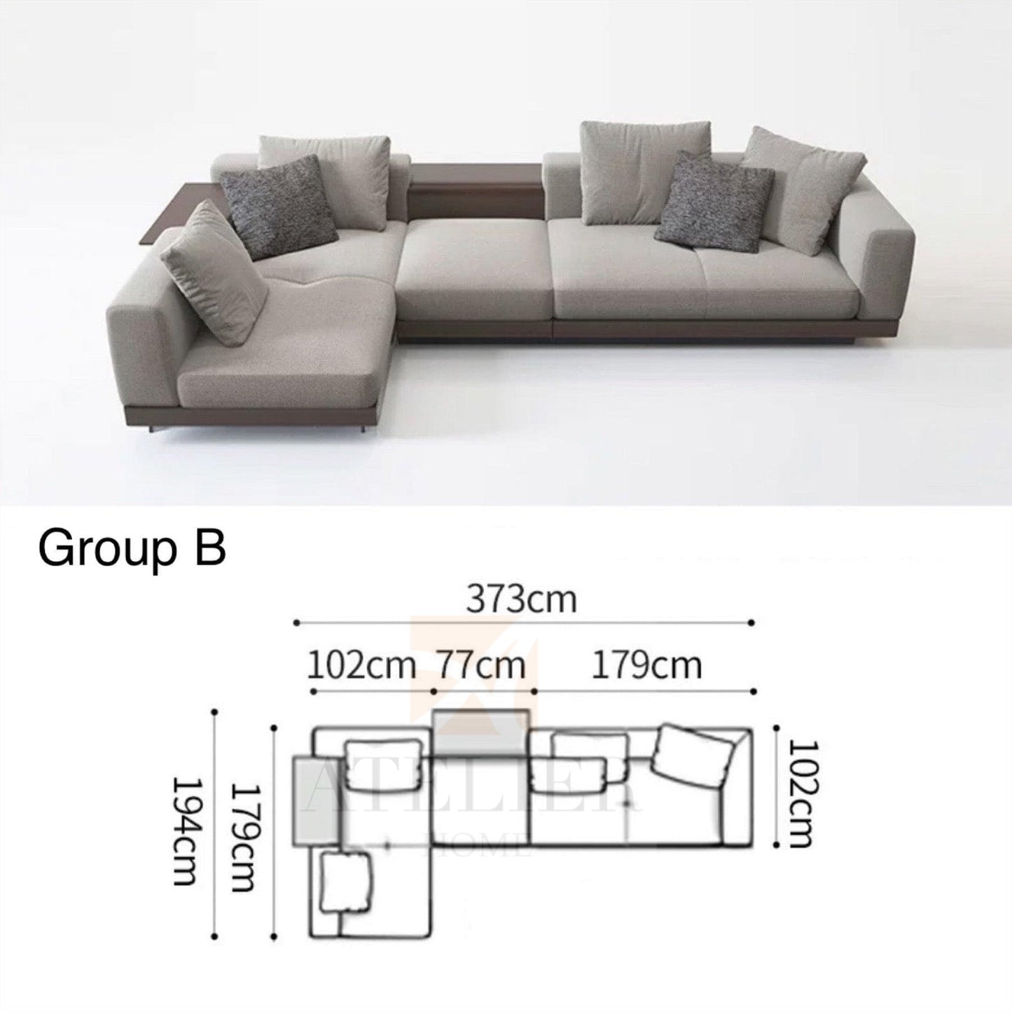 Borisa Sectional Designer Sofa