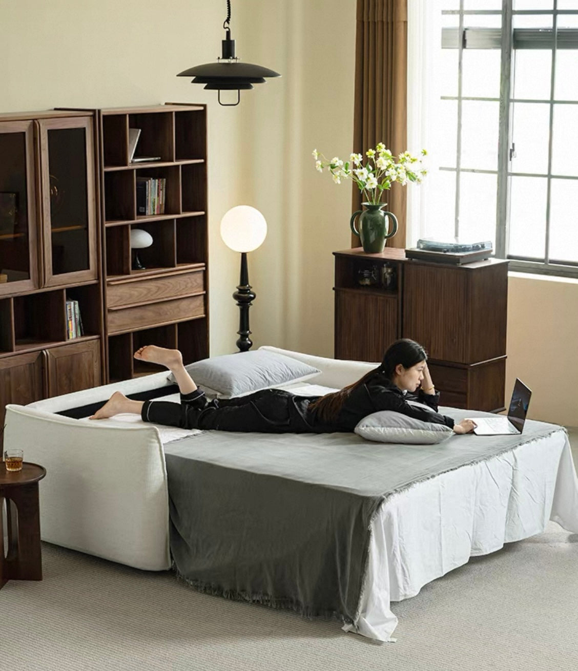 Liseria Foldable Sofa Bed with Mattress
