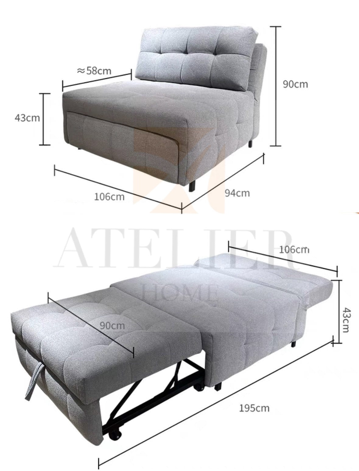 Nathaniel Boucle Sofa Bed