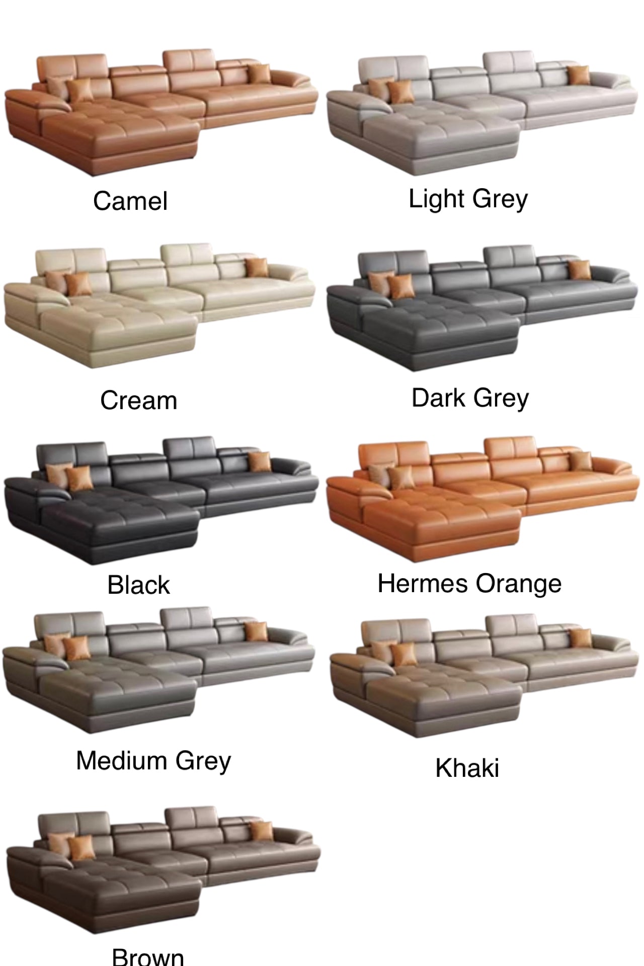 Ricardo Sectional Genuine Leather Sofa