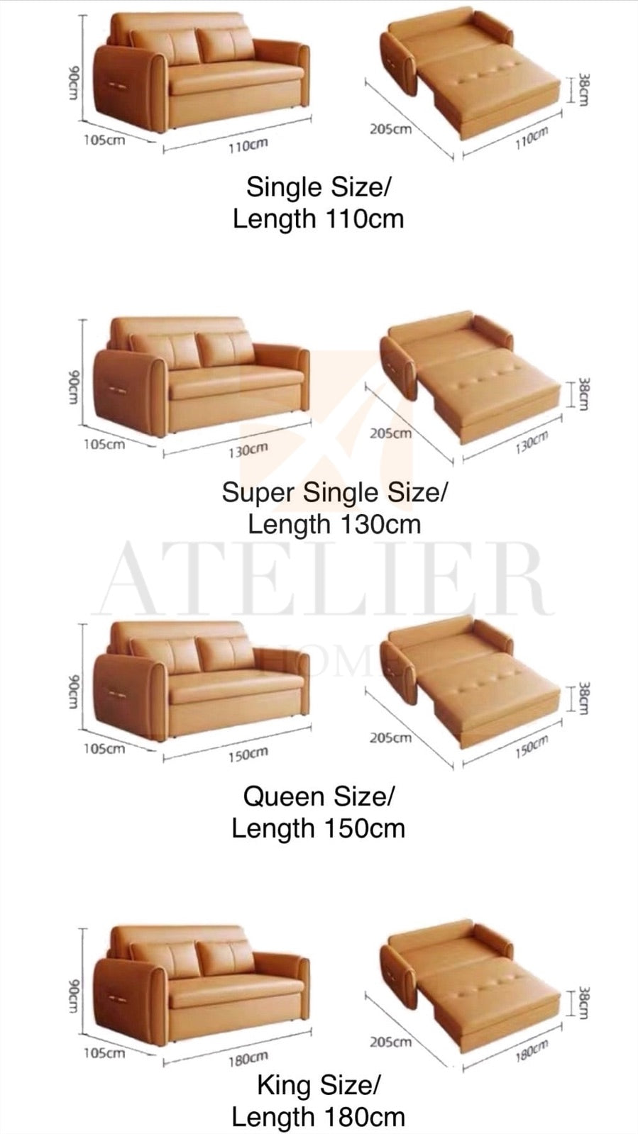 Andrena Scratch Resistant Electric Sofa Bed