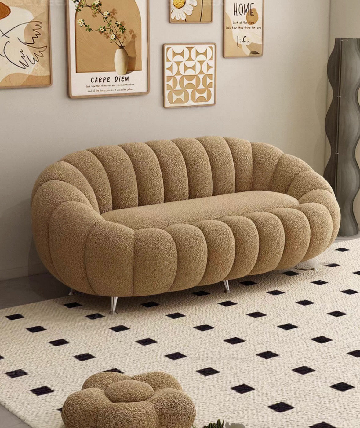 Jeron Performance Boucle Curve Sofa