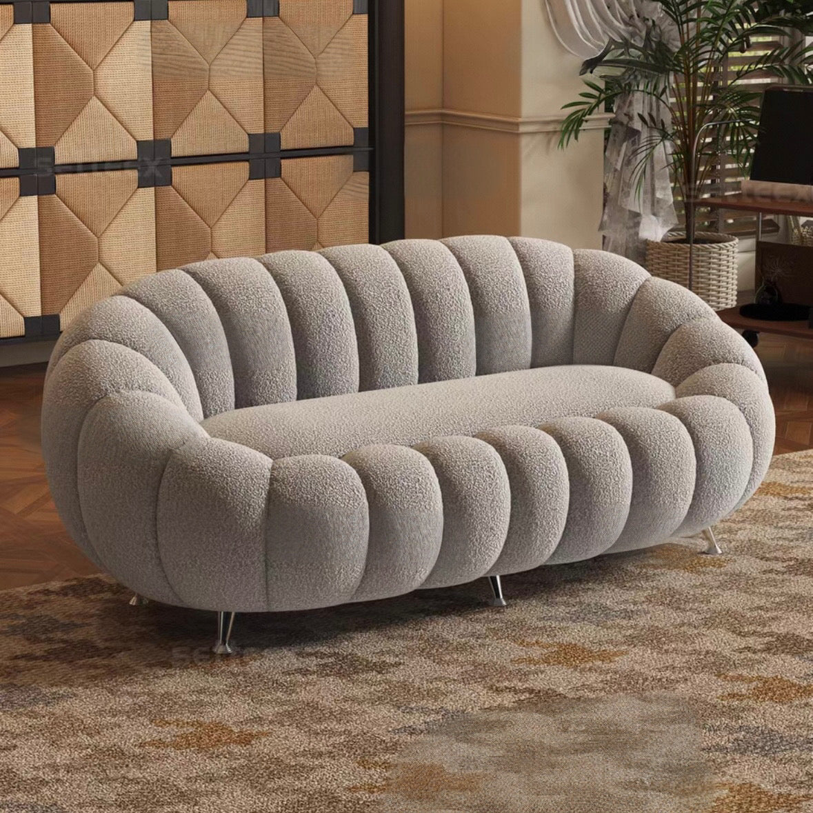 Jeron Performance Boucle Curve Sofa