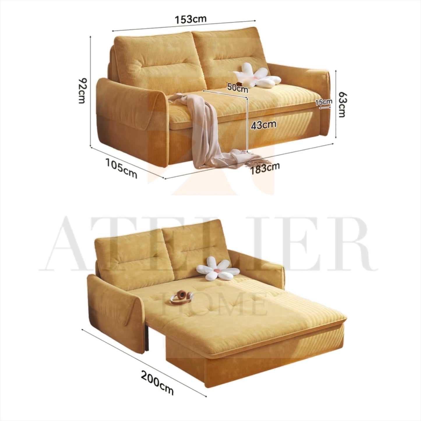Dexton Electric Extendable Sofa Bed