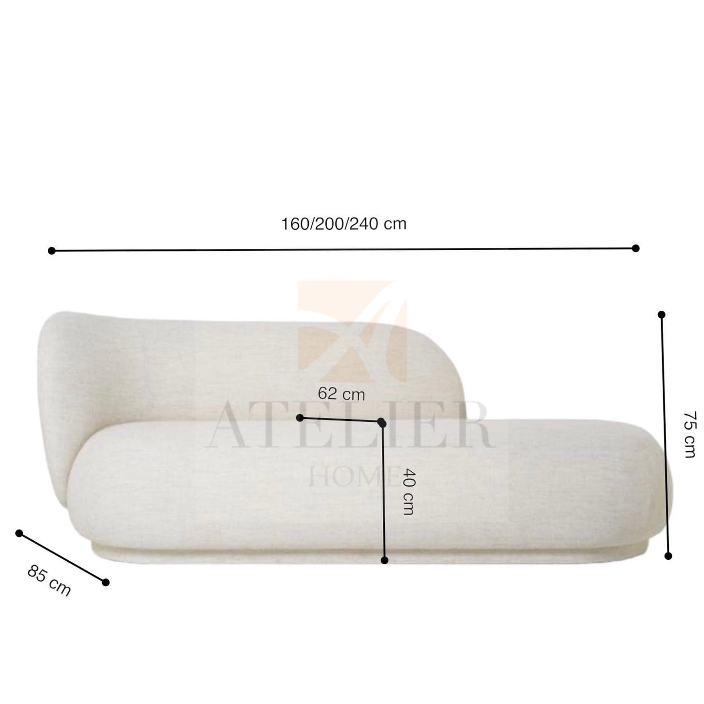 Jerard Scratch Resistant Curve Sofa