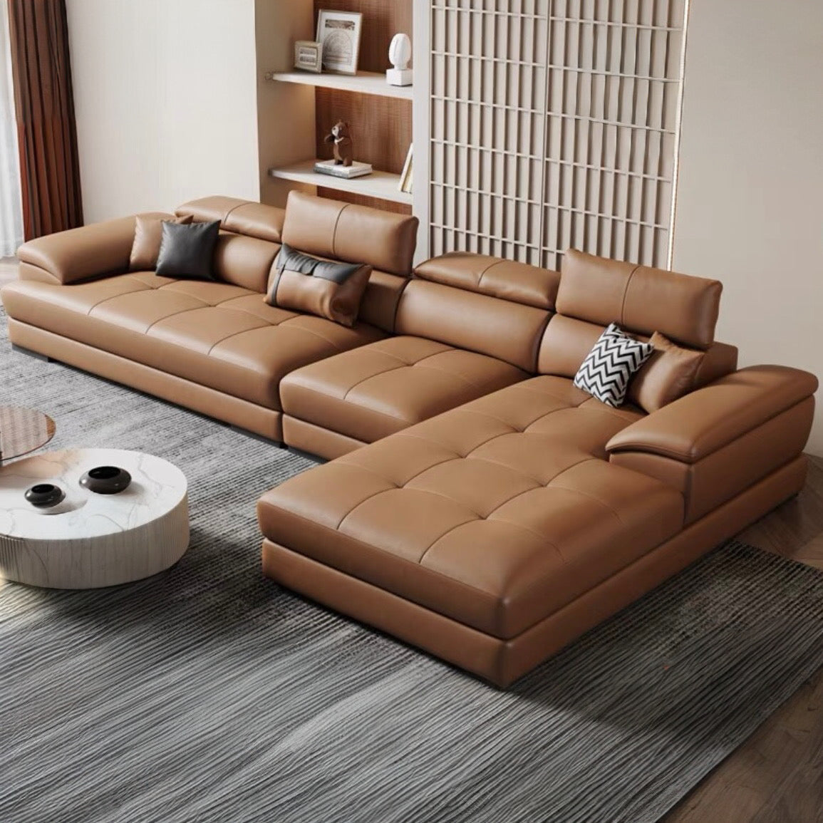 Ricardo Sectional Genuine Leather Sofa