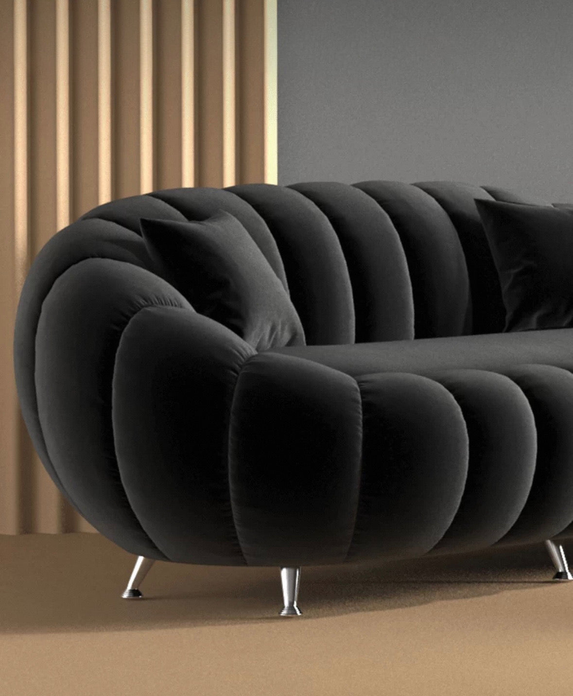 Jeron Performance Boucle Curve Sofa