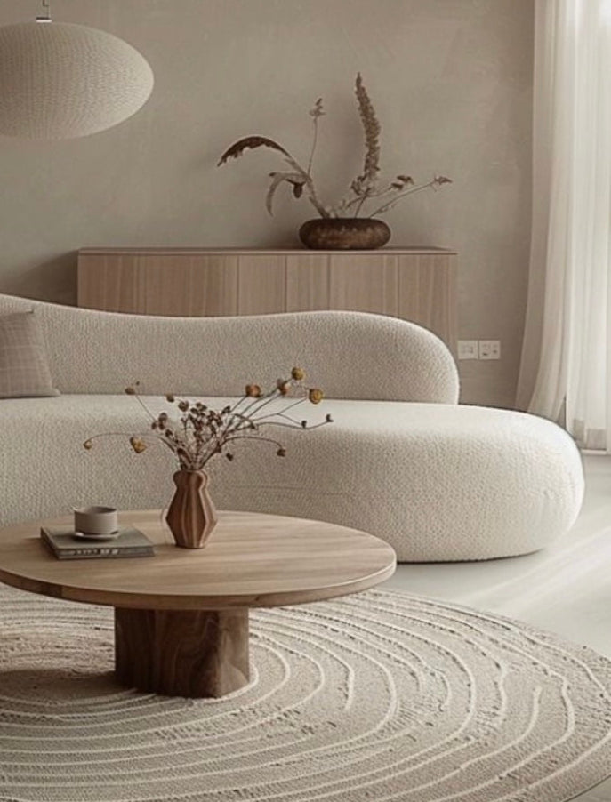 Mink Performance Boucle Curve Sofa