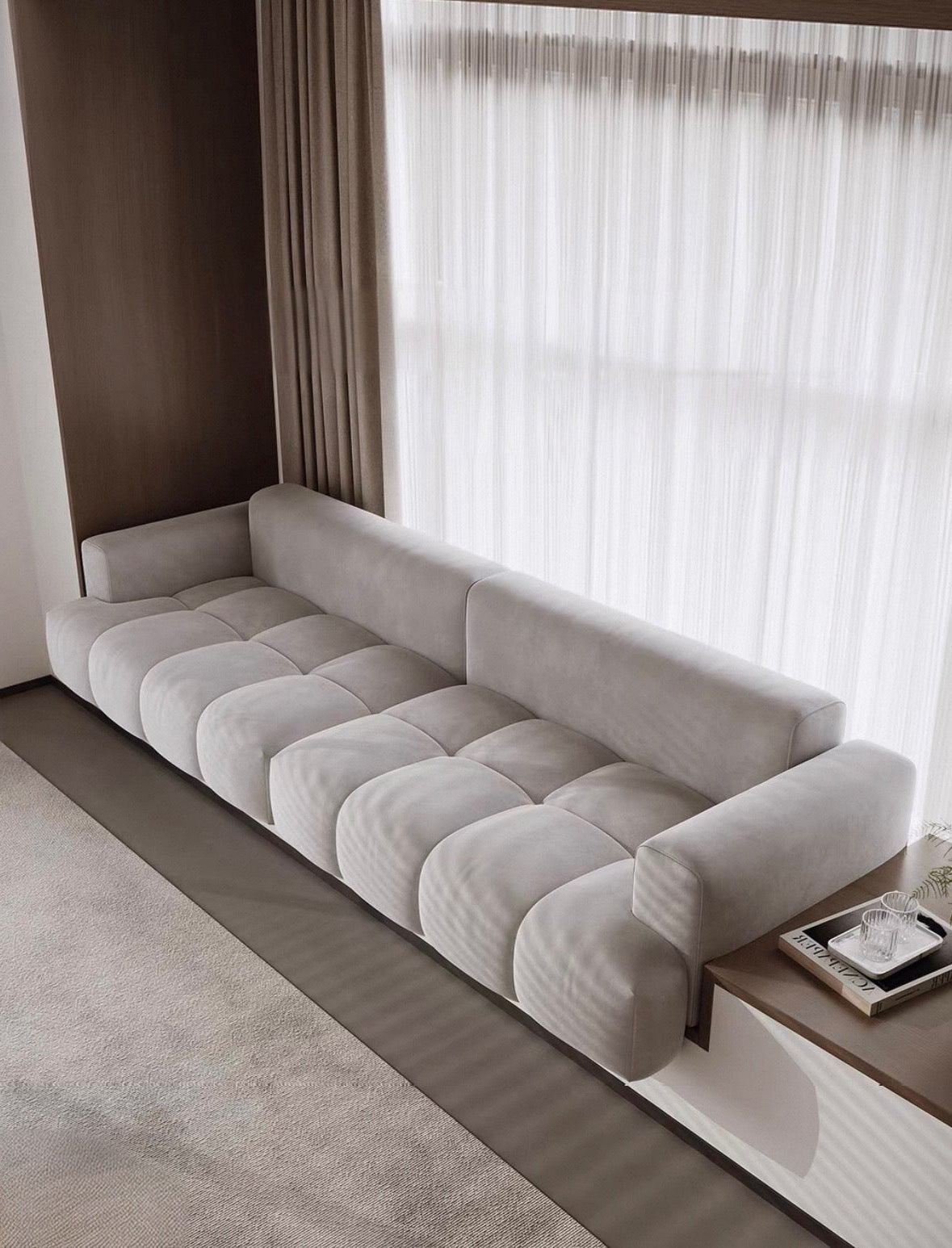 Allethia Customise Scratch Resistant Bay Window Sofa