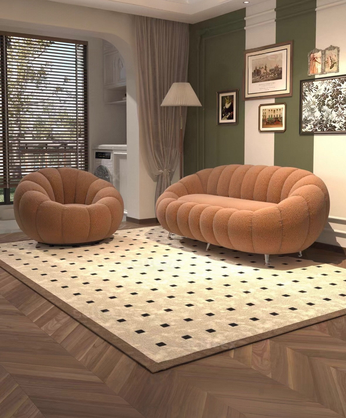 Jeron Performance Boucle Curve Sofa