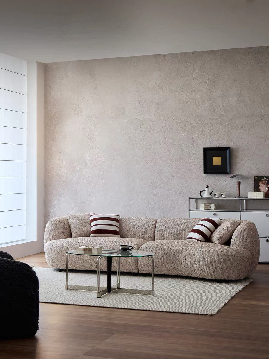 Tusca Performance Boucle Sectional Curve Sofa