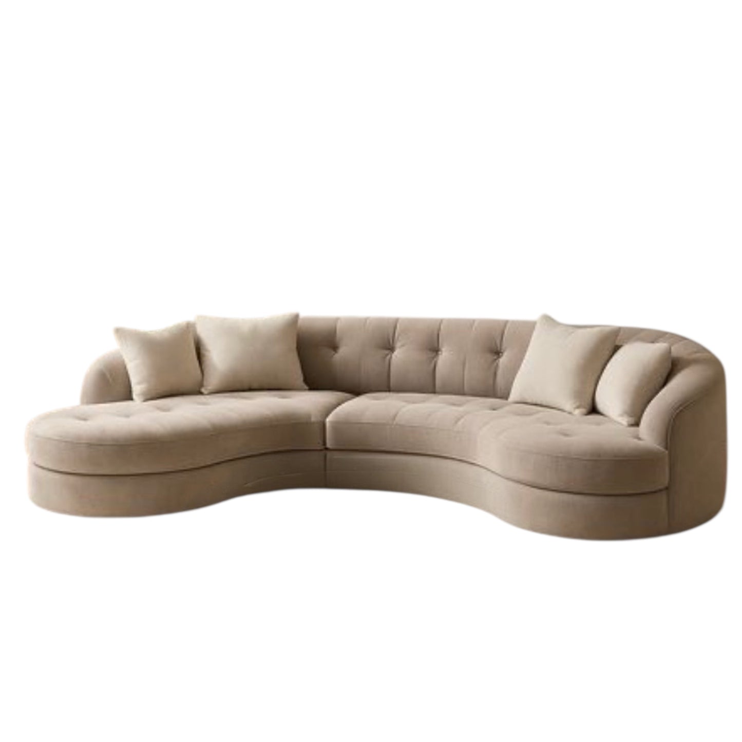Dampton Scratch Resistant Sectional Curve Sofa