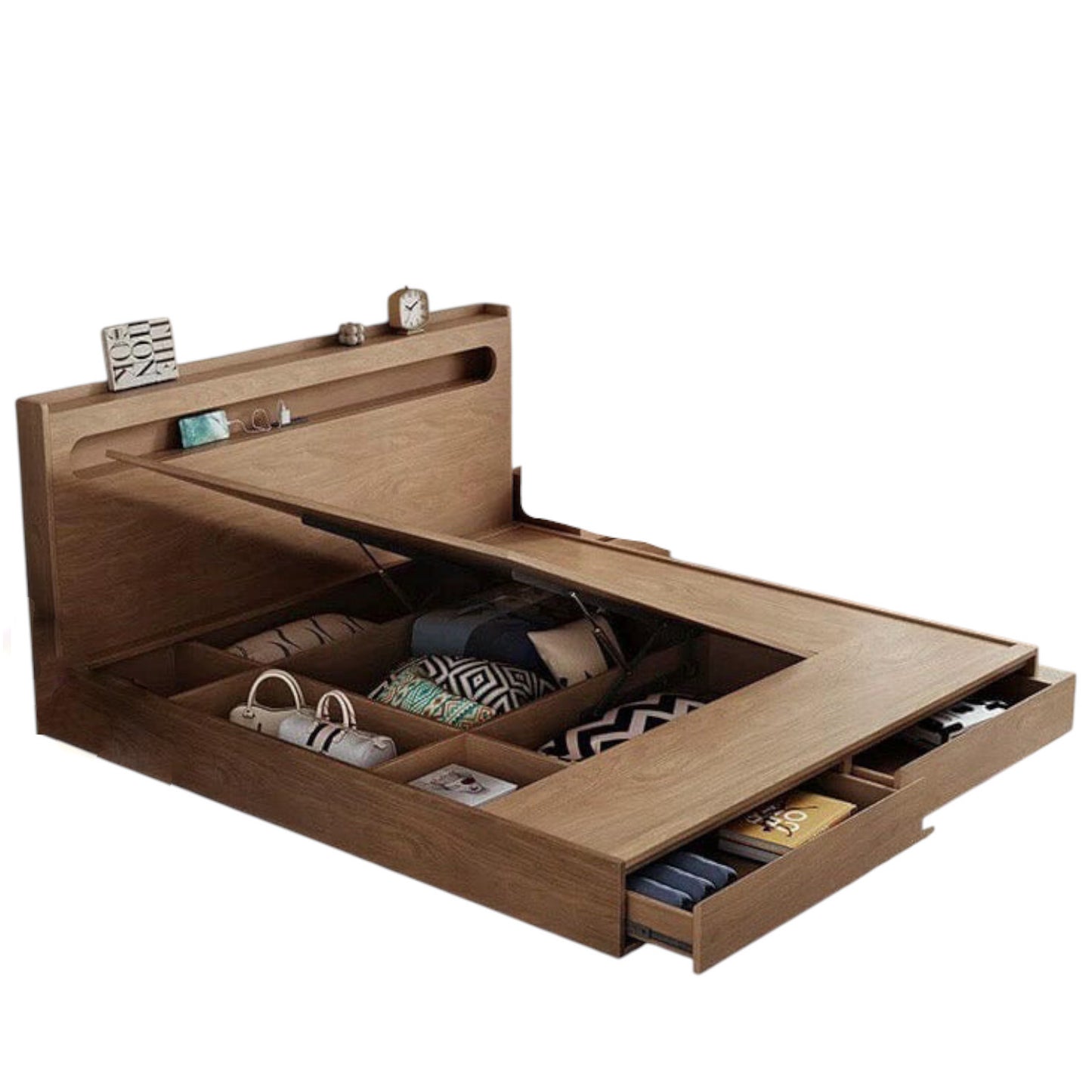 Lorista Wooden Storage Bed Frame