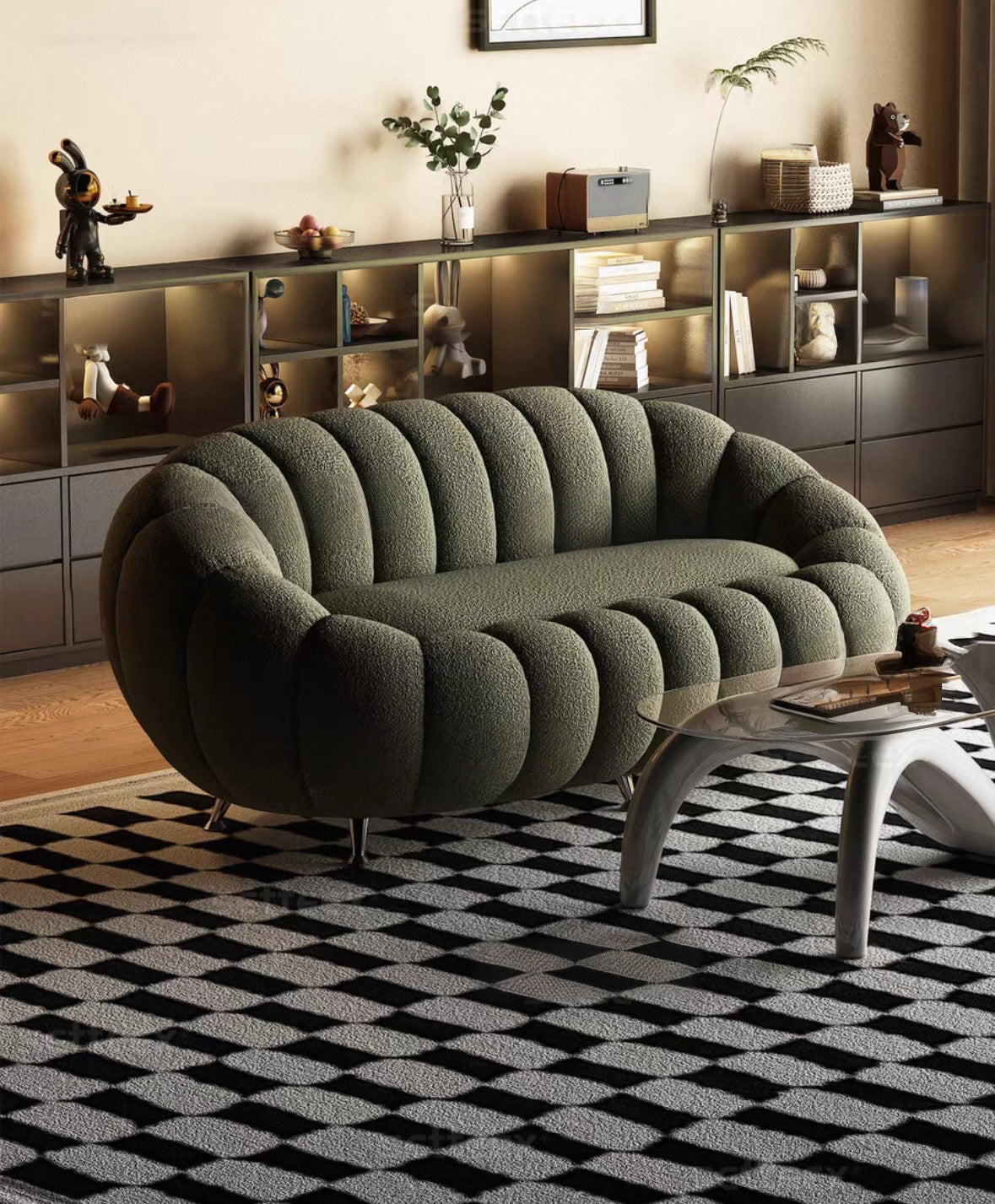 Jeron Performance Boucle Curve Sofa