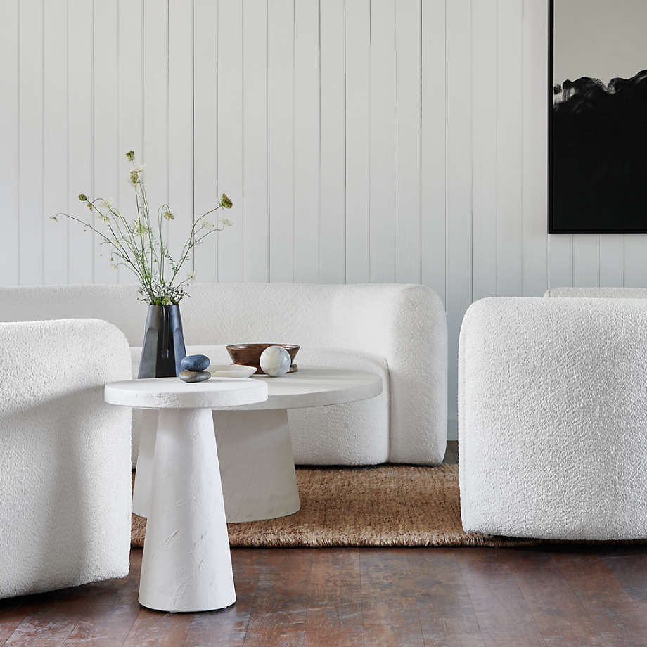 Hugger Curved Boucle Sofa