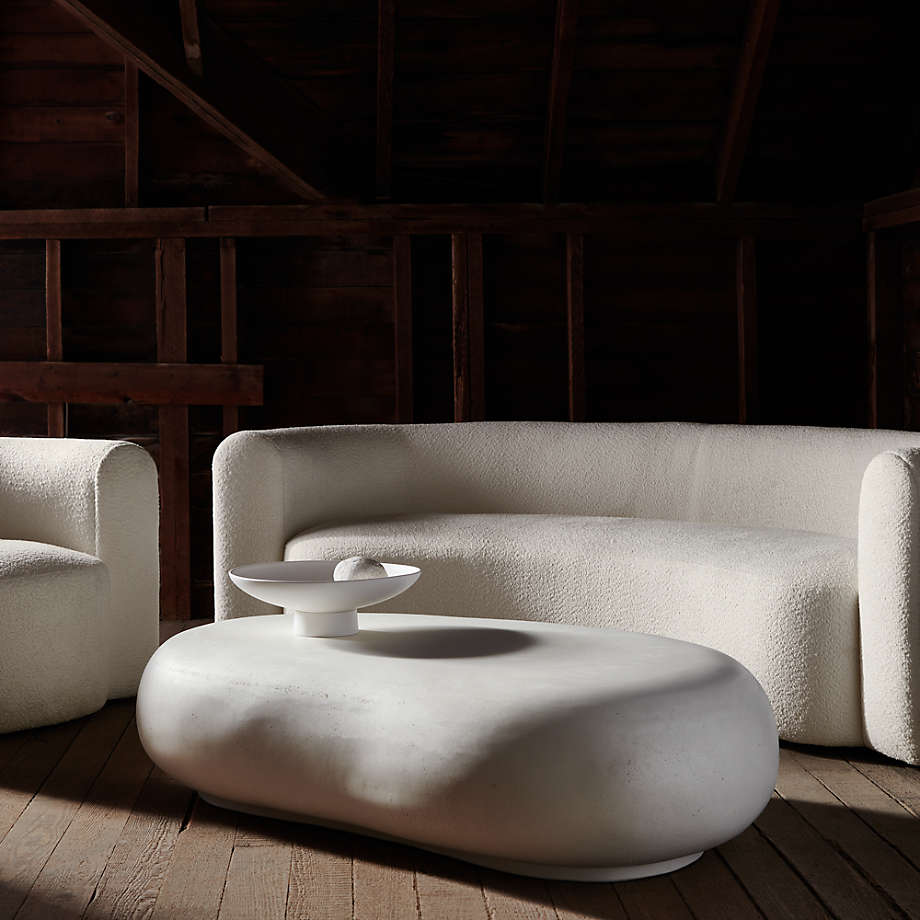 Hugger Curved Boucle Sofa
