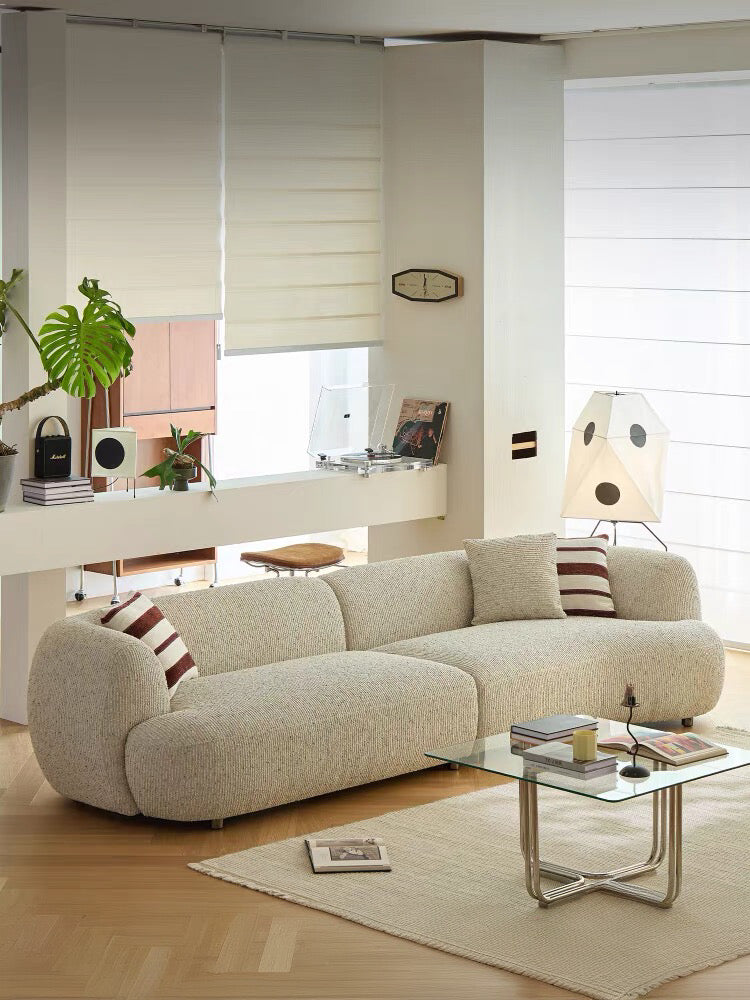 Tusca Performance Boucle Sectional Curve Sofa