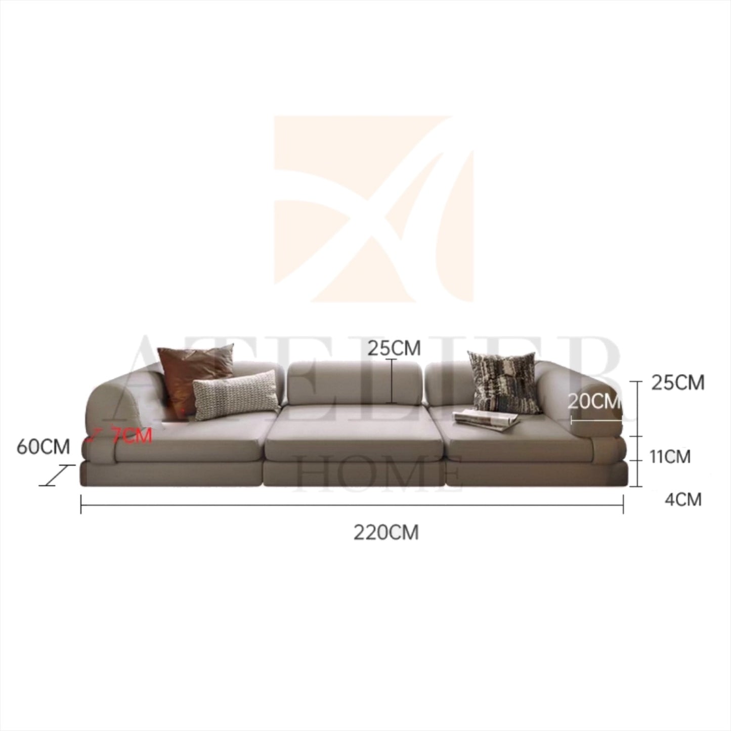 Moblen Scratch Resistant Customise Bay Window Sofa