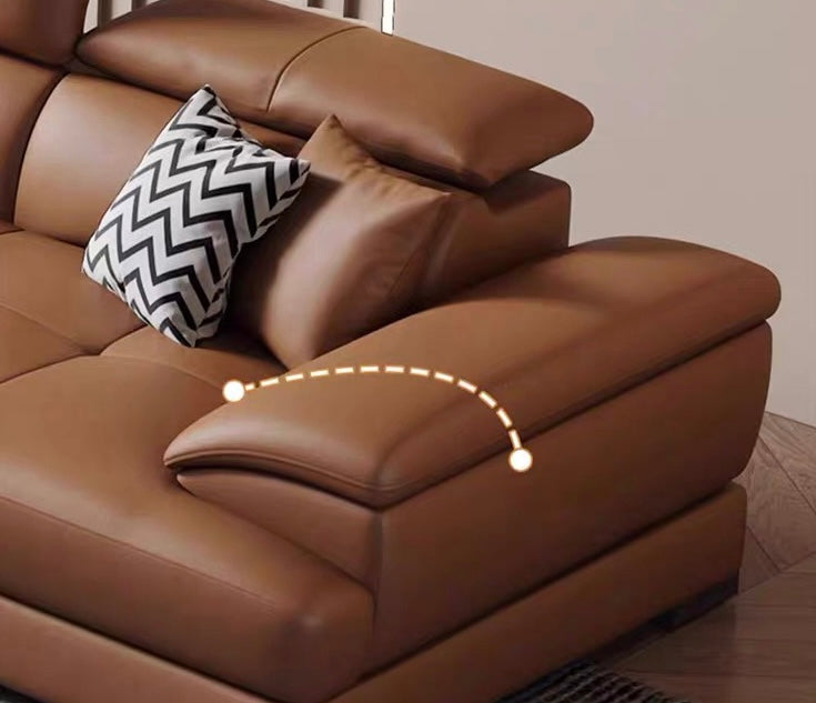 Ricardo Sectional Genuine Leather Sofa