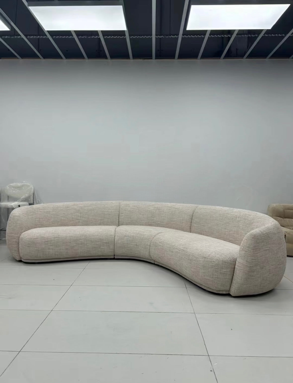 Giselle Performance Boucle Sectional Curve Sofa