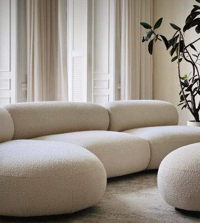 Casper Performance Boucle Sectional Curve Sofa