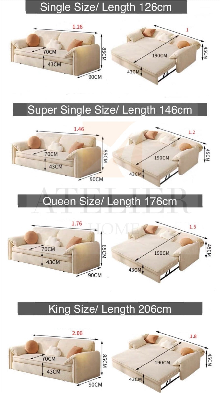 Dan Scratch Resistant Sofa Bed