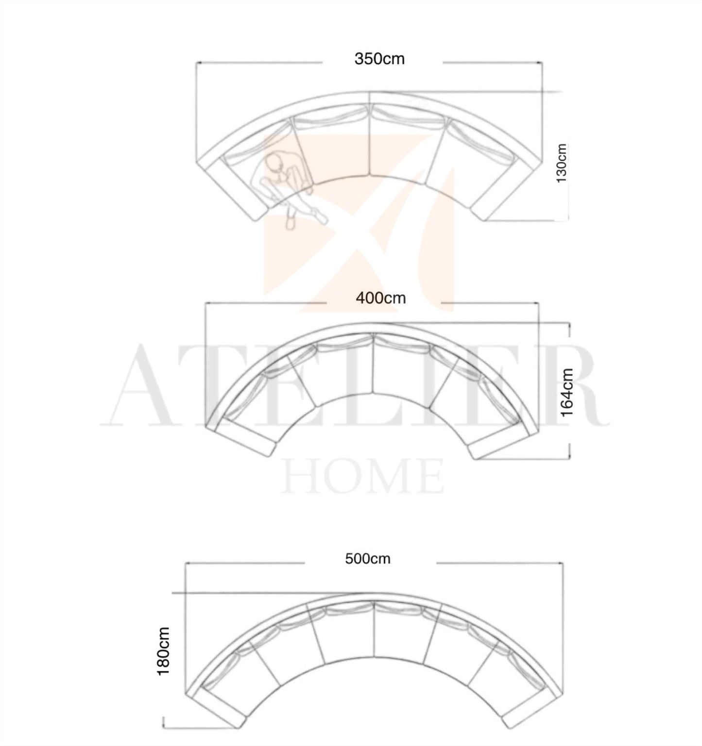Naomi Sectional Curve Sofa
