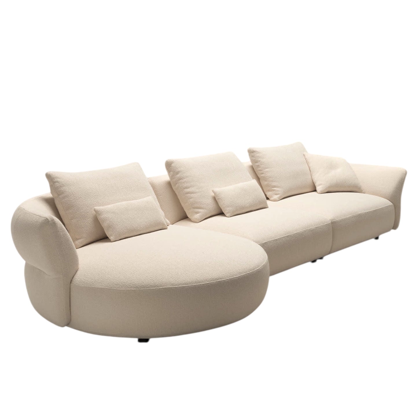Rodrigue Performance Boucle Sectional Curve Chaise Sofa