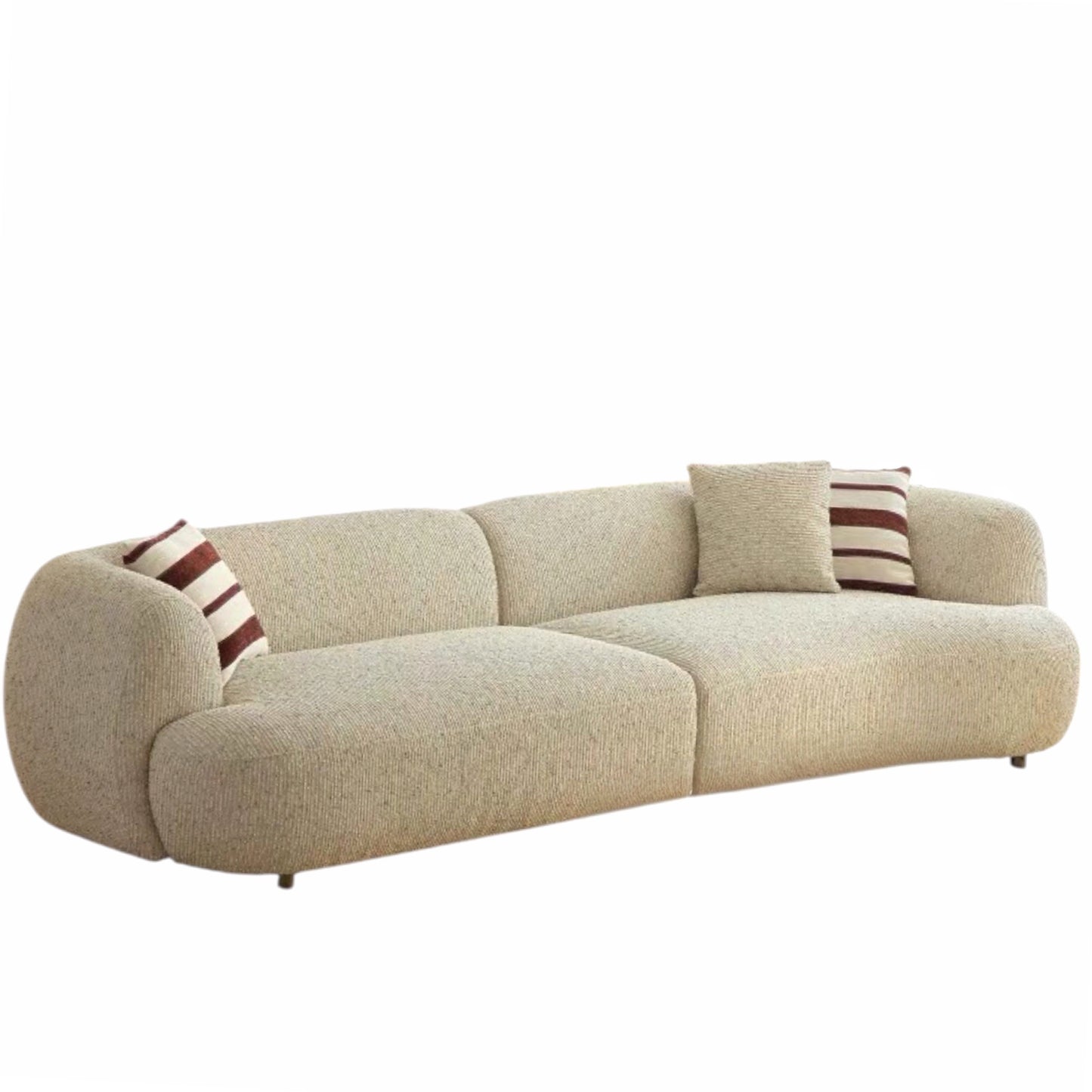 Tusca Performance Boucle Sectional Curve Sofa
