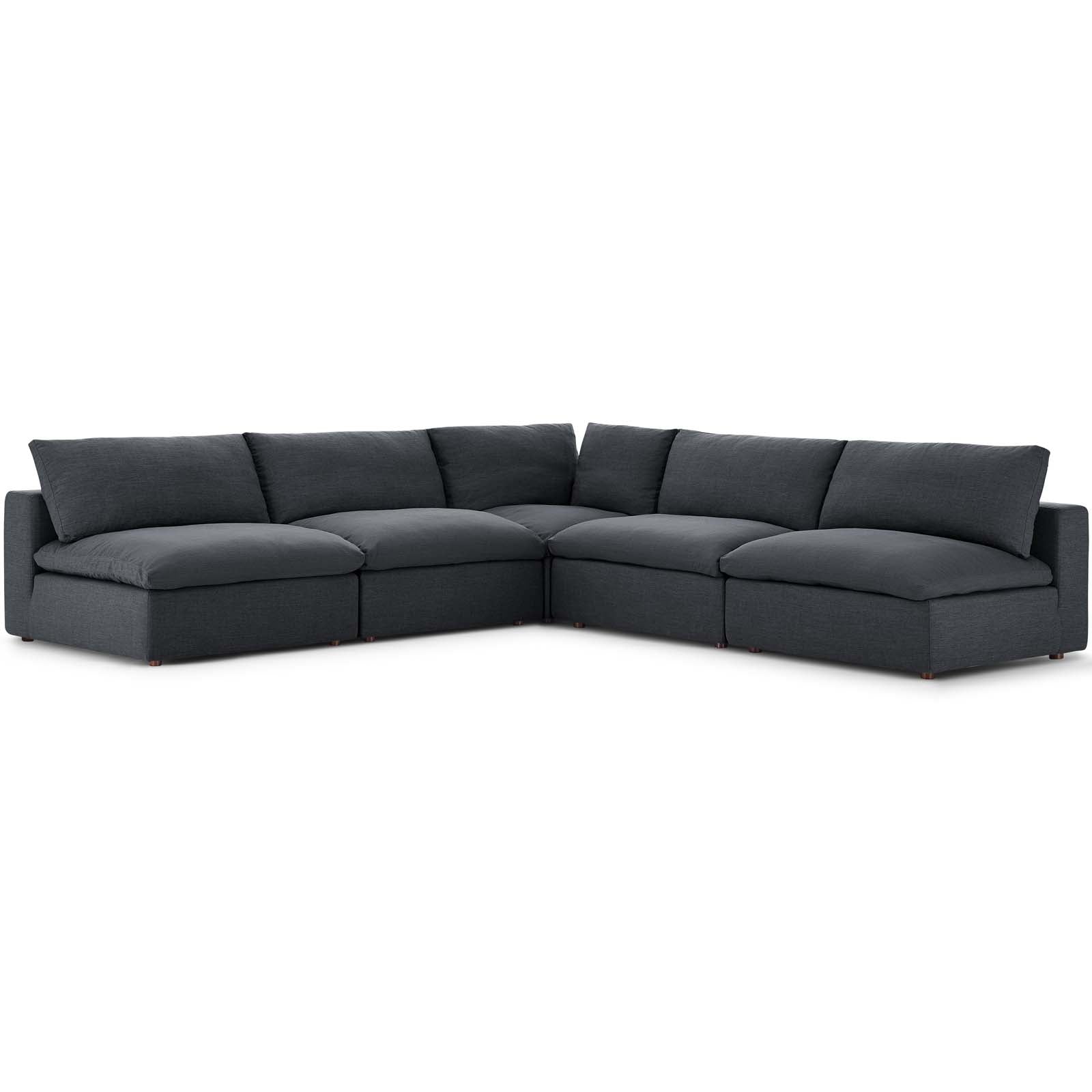 Modern Commix Down Filled Overstuffed 5 Piece Sectional Sofa Set - EEI-3360